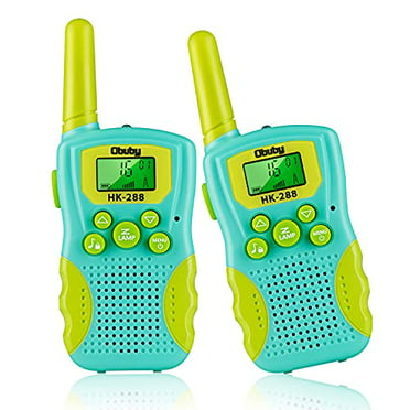 Pink QooFabby Walkie Talkies for Kids 22 Channels 2 Way Radio Cover 3 Miles Range with Backlit LCD Flashlight Toys for Outside Adventures,Camping,Hiking,Party 